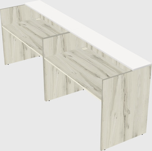 Shared u-shaped reception desks