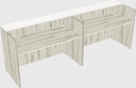 Shared u-shaped reception desks