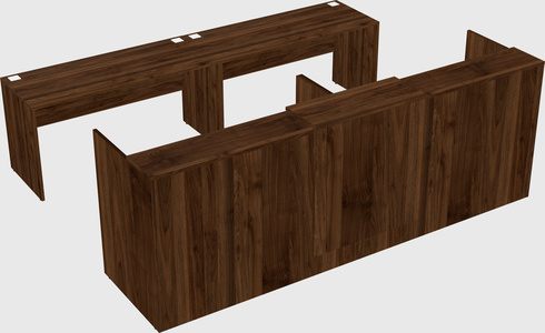 Shared u-shaped reception desks