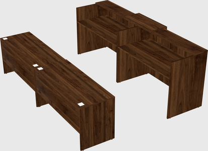 Shared u-shaped reception desks