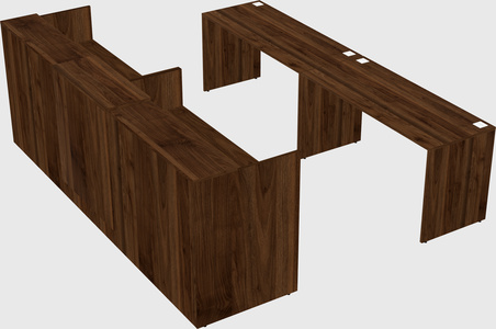 Shared u-shaped reception desks