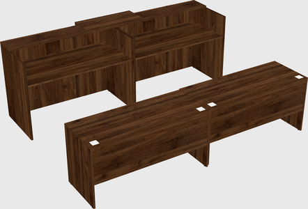 Shared u-shaped reception desks