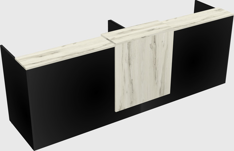 Shared u-shaped reception desks