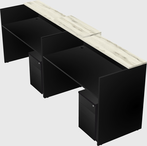Shared u-shaped reception desks