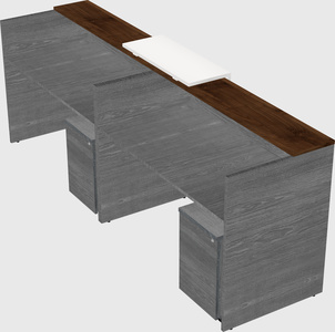 Shared u-shaped reception desks