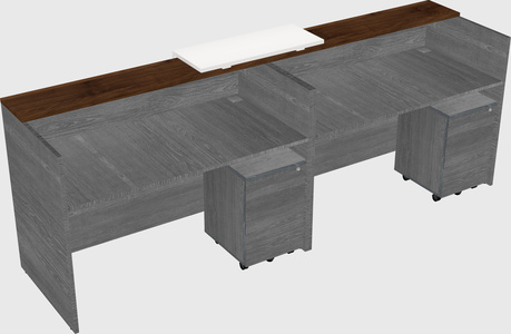 Shared u-shaped reception desks