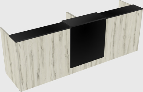 Shared u-shaped reception desks