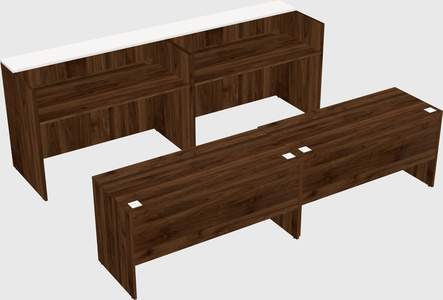 Shared u-shaped reception desks