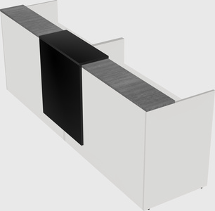 Shared u-shaped reception desks
