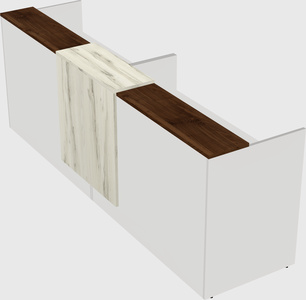 Shared u-shaped reception desks