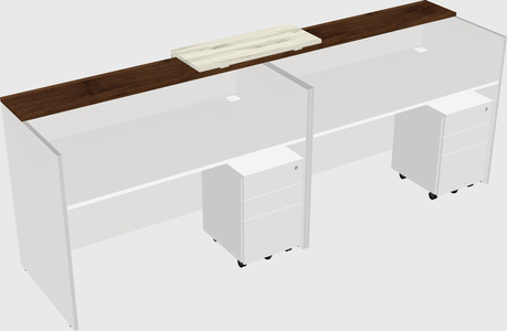 Shared u-shaped reception desks