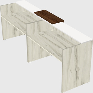 Shared u-shaped reception desks
