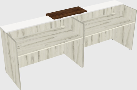 Shared u-shaped reception desks