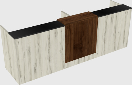 Shared u-shaped reception desks