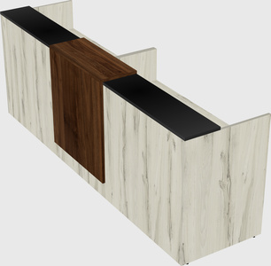 Shared u-shaped reception desks