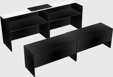 Shared u-shaped reception desks