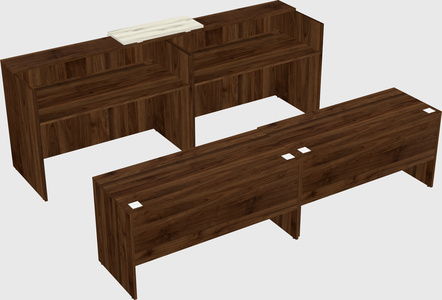 Shared u-shaped reception desks