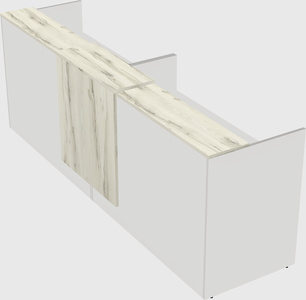 Shared u-shaped reception desks