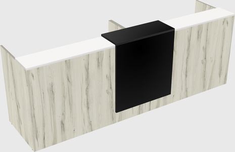 Shared u-shaped reception desks