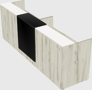 Shared u-shaped reception desks