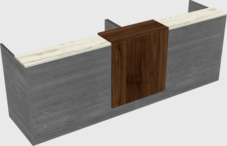 Shared u-shaped reception desks
