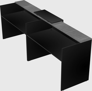 Shared u-shaped reception desks