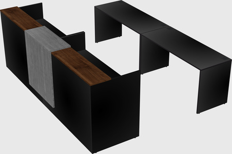 Shared u-shaped reception desks