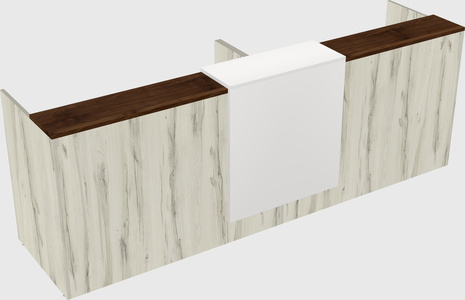 Shared u-shaped reception desks