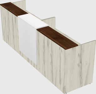 Shared u-shaped reception desks