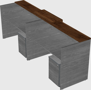 Shared u-shaped reception desks