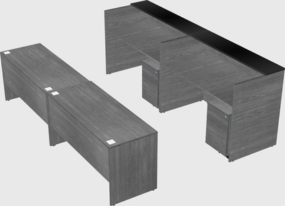 Shared u-shaped reception desks