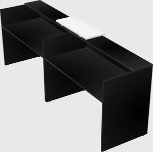 Shared u-shaped reception desks