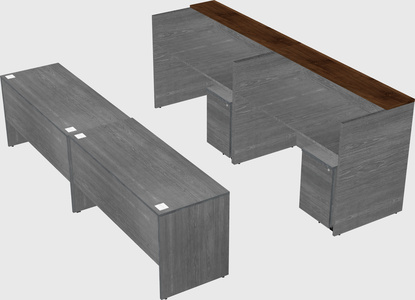 Shared u-shaped reception desks