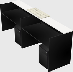 Shared u-shaped reception desks