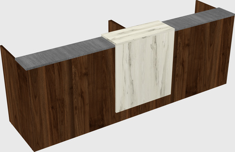 Shared u-shaped reception desks