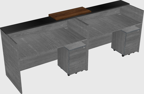 Shared u-shaped reception desks