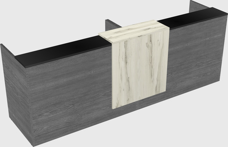 Shared u-shaped reception desks
