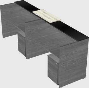 Shared u-shaped reception desks