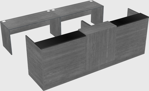 Shared u-shaped reception desks
