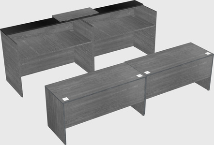 Shared u-shaped reception desks