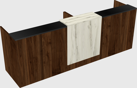 Shared u-shaped reception desks
