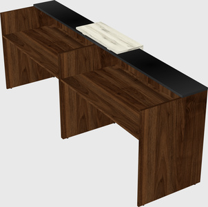 Shared u-shaped reception desks