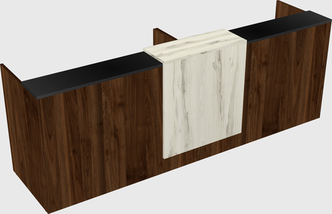 Shared u-shaped reception desks