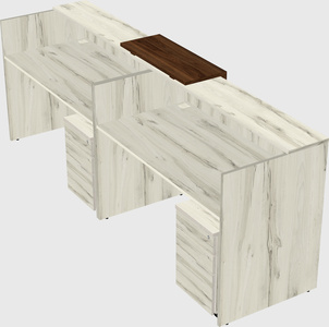 Shared u-shaped reception desks