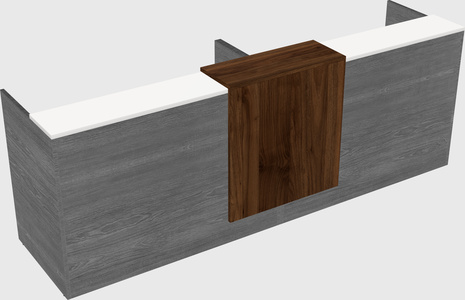 Shared u-shaped reception desks