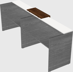 Shared u-shaped reception desks