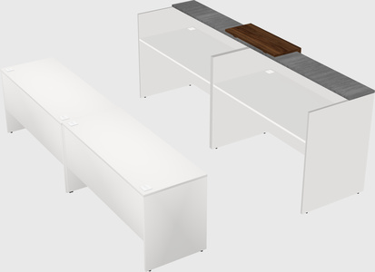 Shared u-shaped reception desks