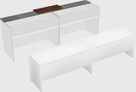 Shared u-shaped reception desks