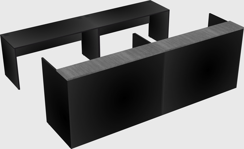 Shared u-shaped reception desks