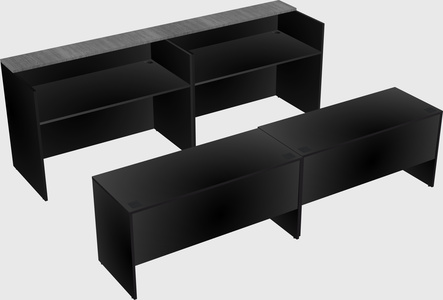 Shared u-shaped reception desks